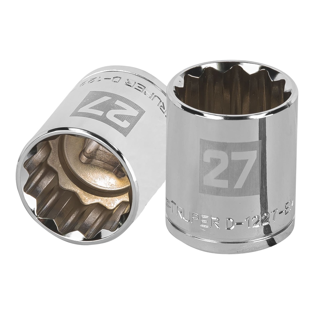 Dados poligonales E 1/2" - 27 mm, Truper