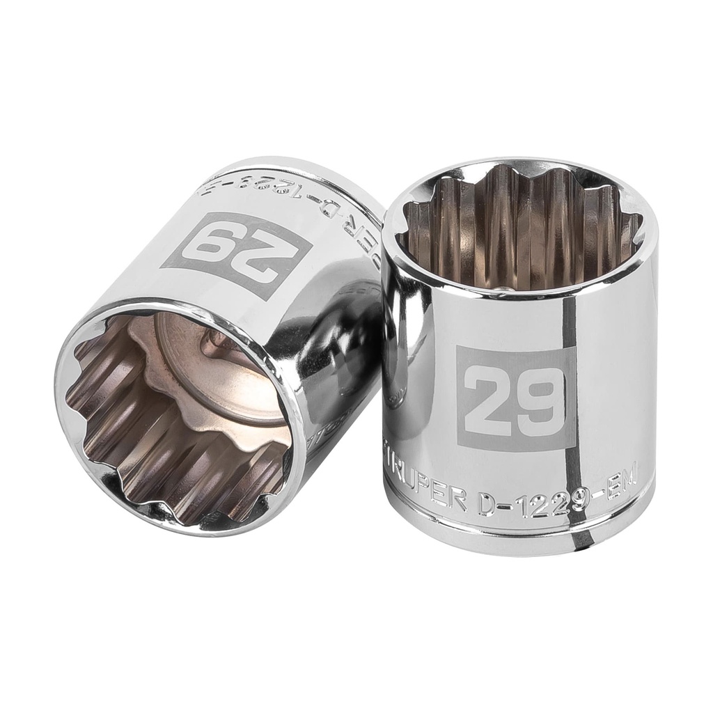 Dados poligonales E 1/2" - 29 mm, Truper