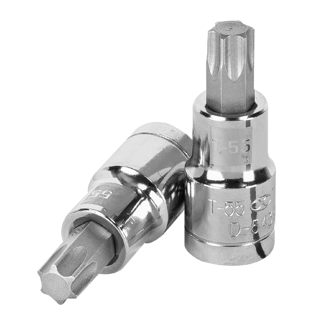 Dados punta torx  E 1/2" , T-55, Truper