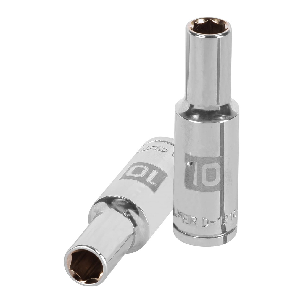 Dados tubulares hexagonales E 1/2" - 10 mm, Truper