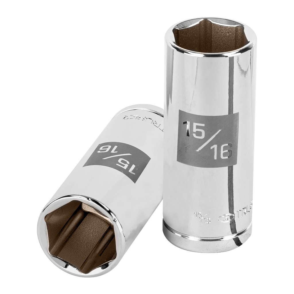 Dados tubulares hexagonales E 1/2" - 15/16", Truper
