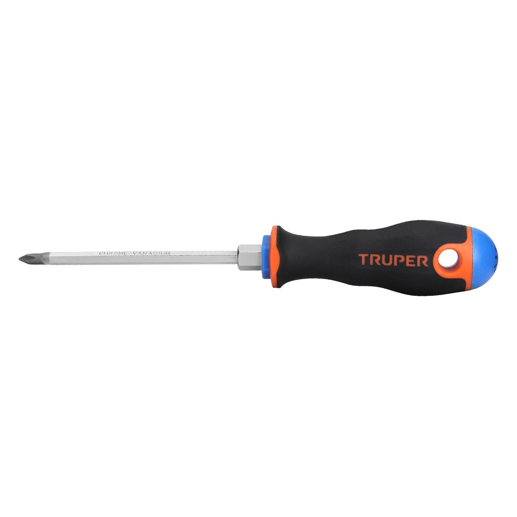 Desarmador de cruz 3/16 x 4”, mango Comfort Grip, Truper
