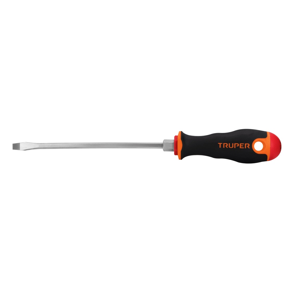 Desarmador plano 3/16 x 6", mango Comfort Grip, Truper