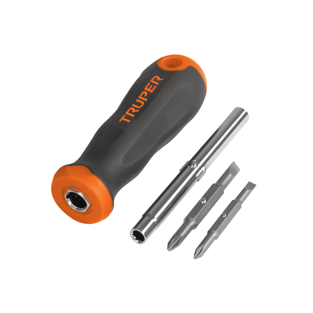 Destornillador con 2 puntas dobles y barras con 2 cajas hexagonales, Truper