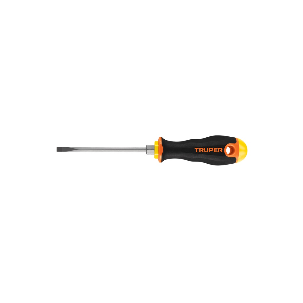 Destornillador plano cabinet, mango comfort grip 3/16" x 4, Truper