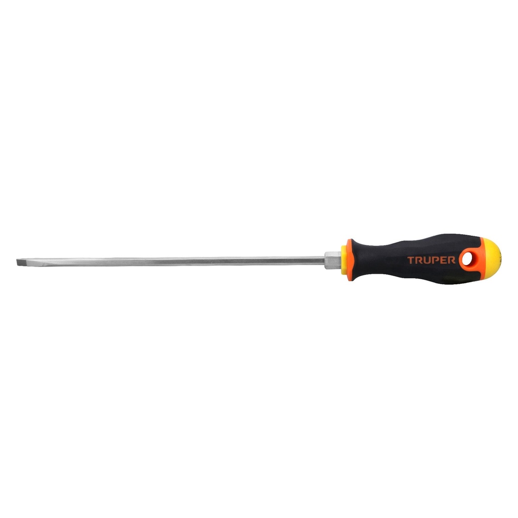 Destornillador plano cabinet, mango comfort grip 3/16" x 8", Truper