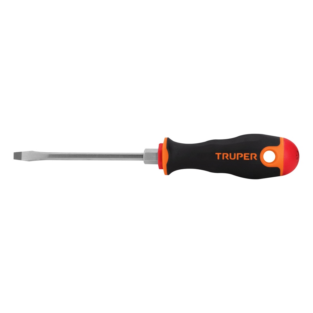 Destornillador plano,mango comfort grip 3/16" x 4", Truper