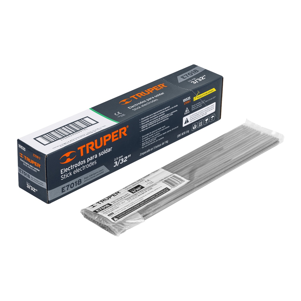 Electrodo 7018 de 3/32", bolsa de 1 kg, Truper