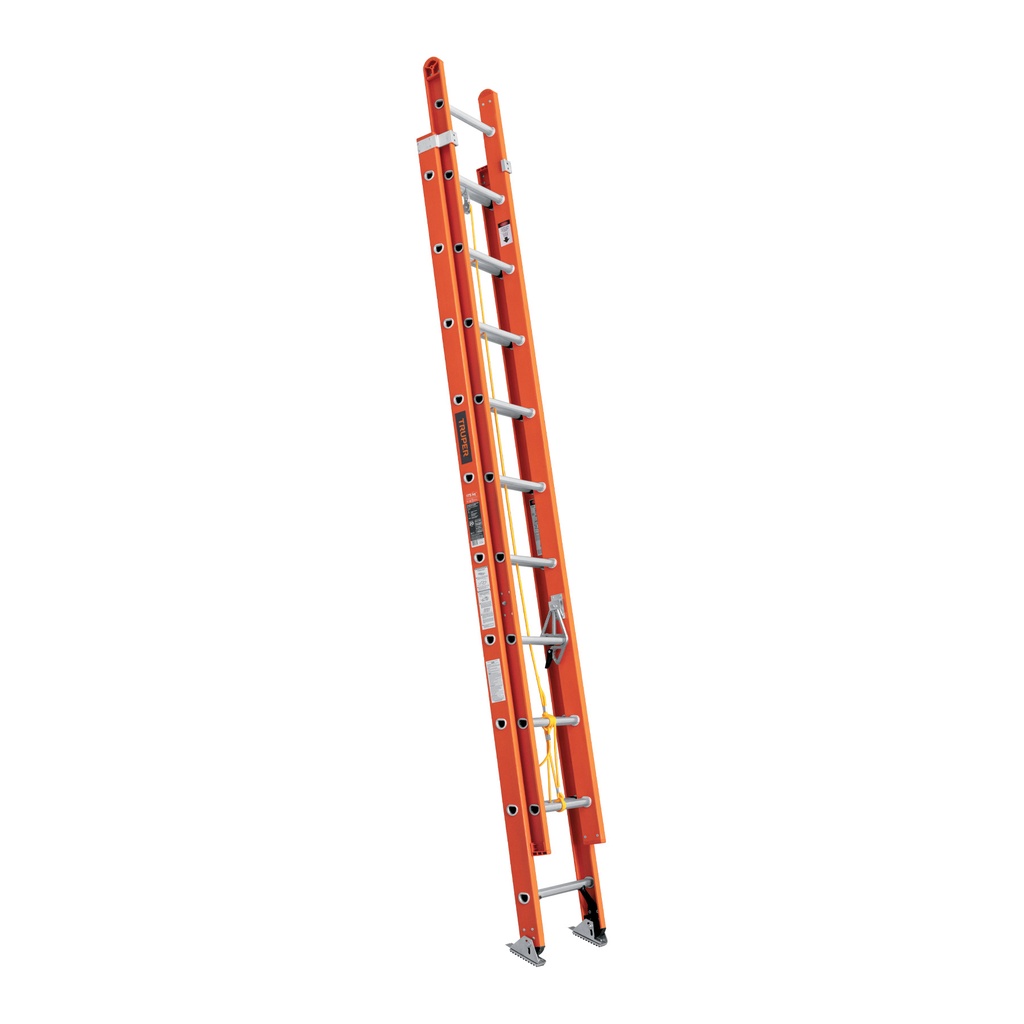 Escalera de extensión, tipo II, 20 peldaños, fibra de vidrio, Truper