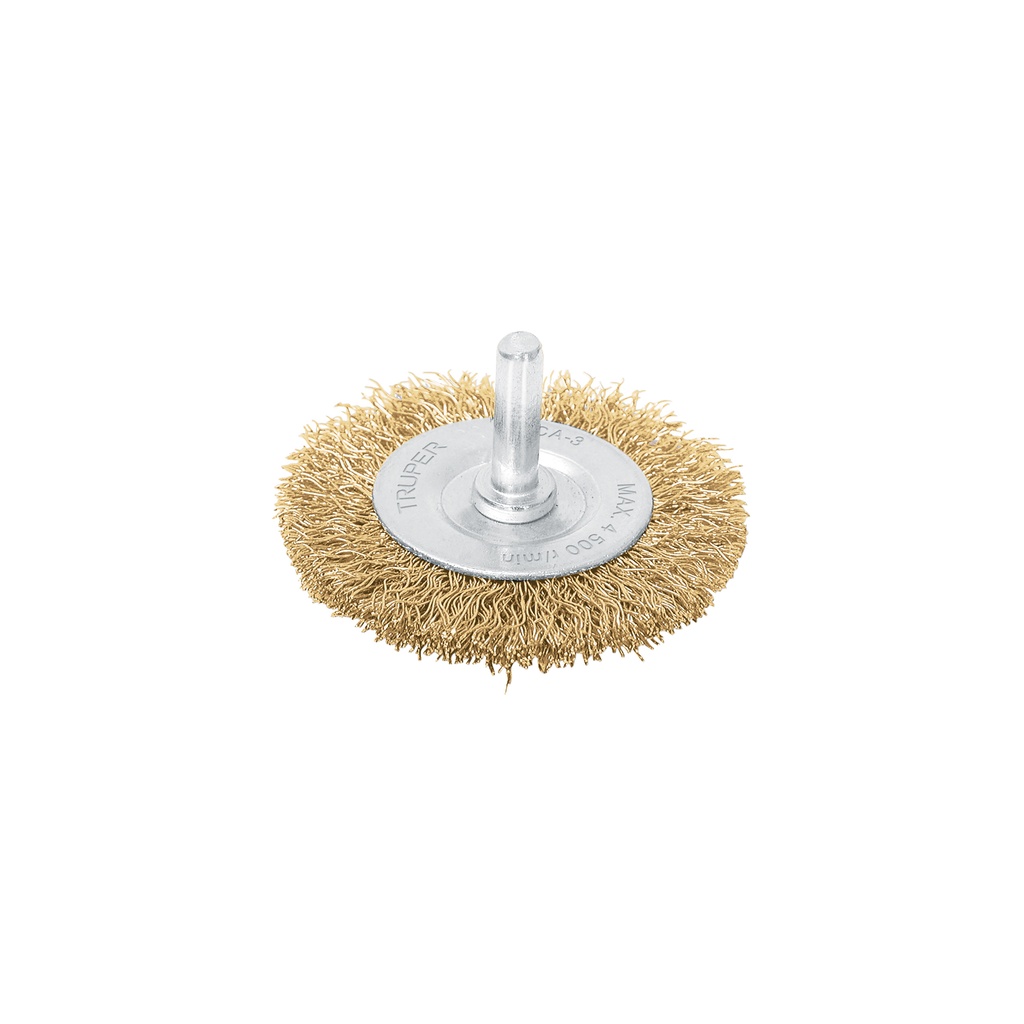 Escobilla circulares, de alambre grueso 6", calibre 0.3 mm, diametro 3", Truper