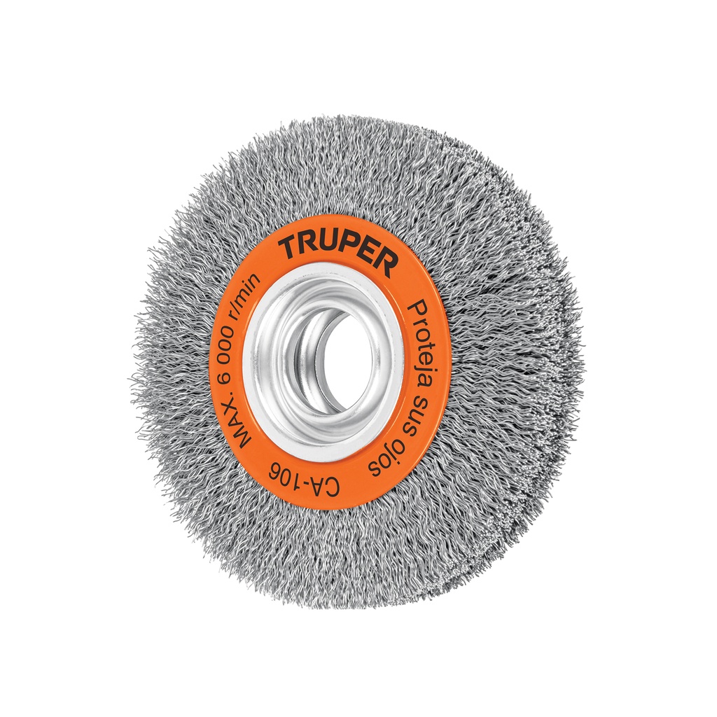 Escobilla plana de alambre ondulado 6", calibre 0.35 mm, 1 1/8", Truper