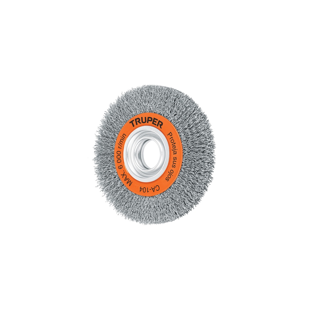 Escobilla plana de alambre ondulado 6", calibre 0.35 mm, 3/4", Truper