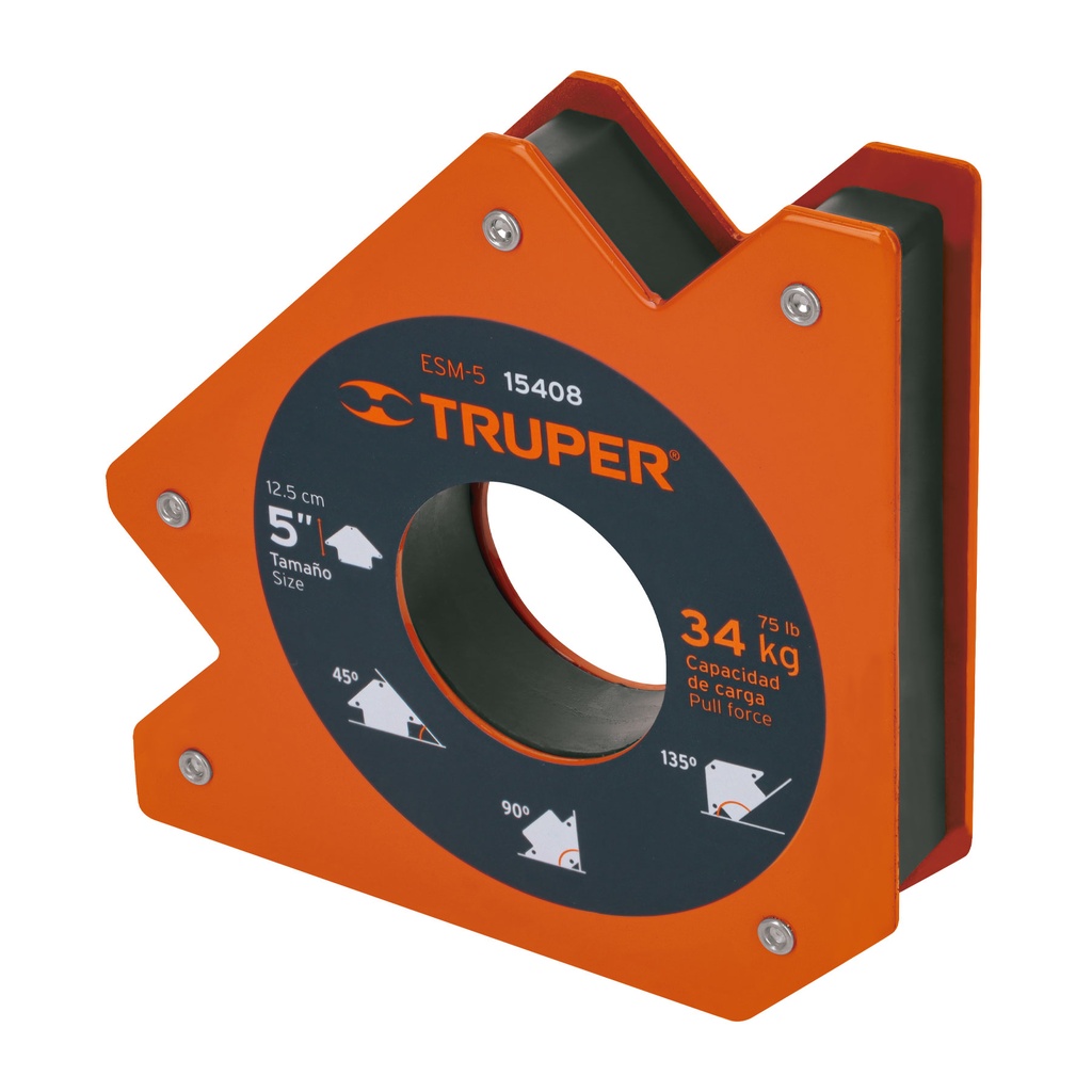 Escuadra magnética para soldar, 5", Truper
