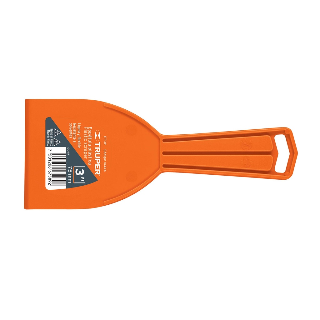 Espatulas plasticas, ancho 3", Truper