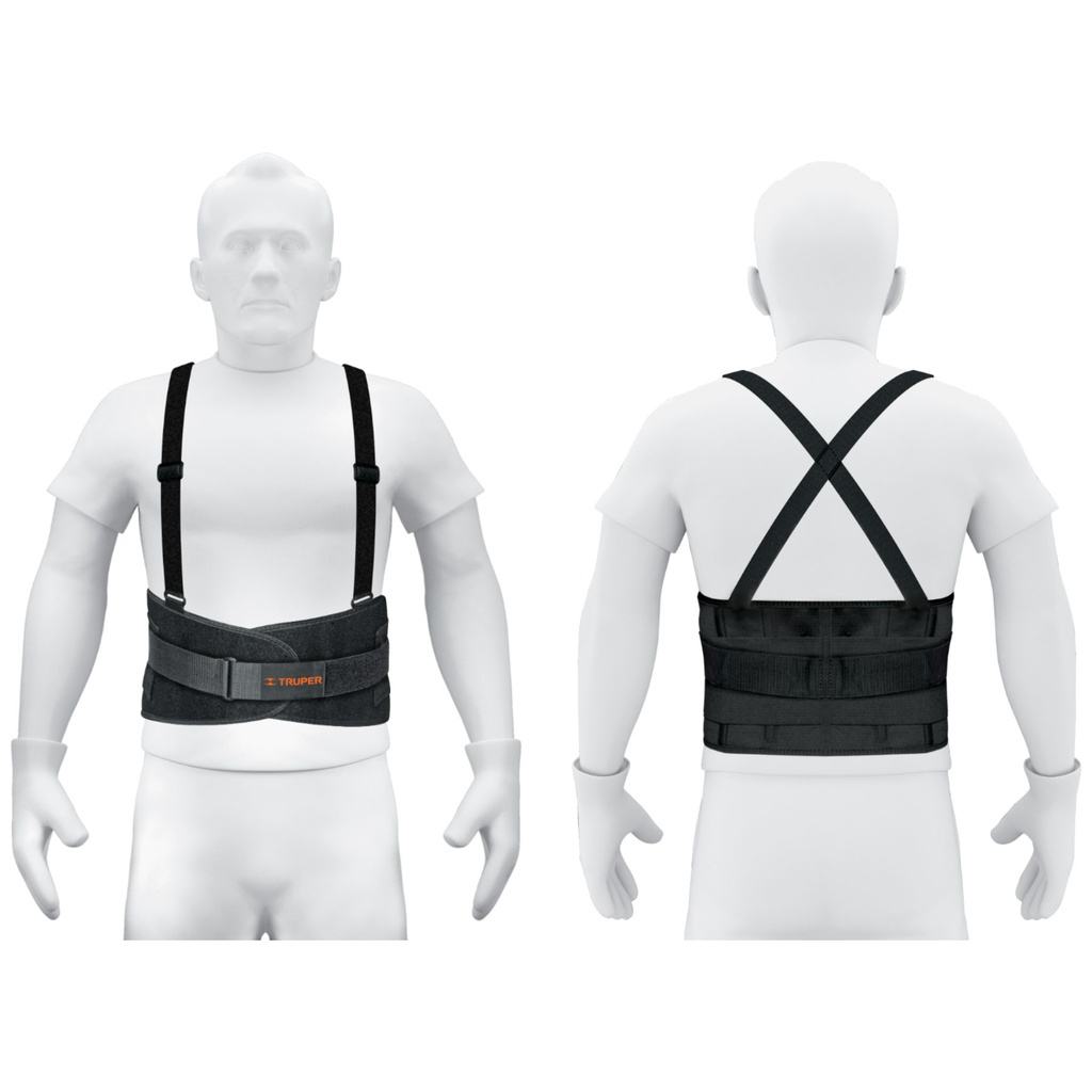 Fajas lumbares con tercer cinturon ajustable M, Truper