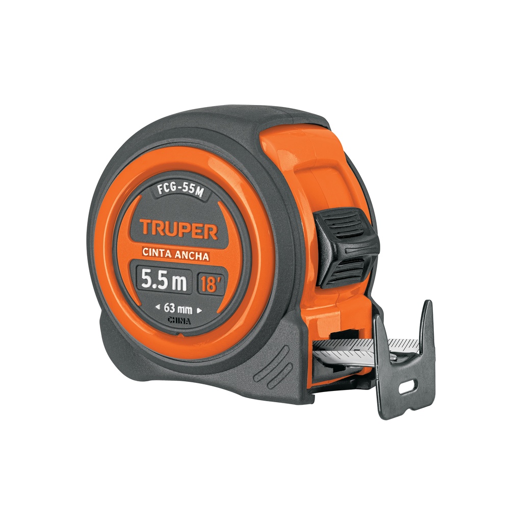 Flexómetro compacto contra impactos 5.5 m cinta 25 mm, Truper