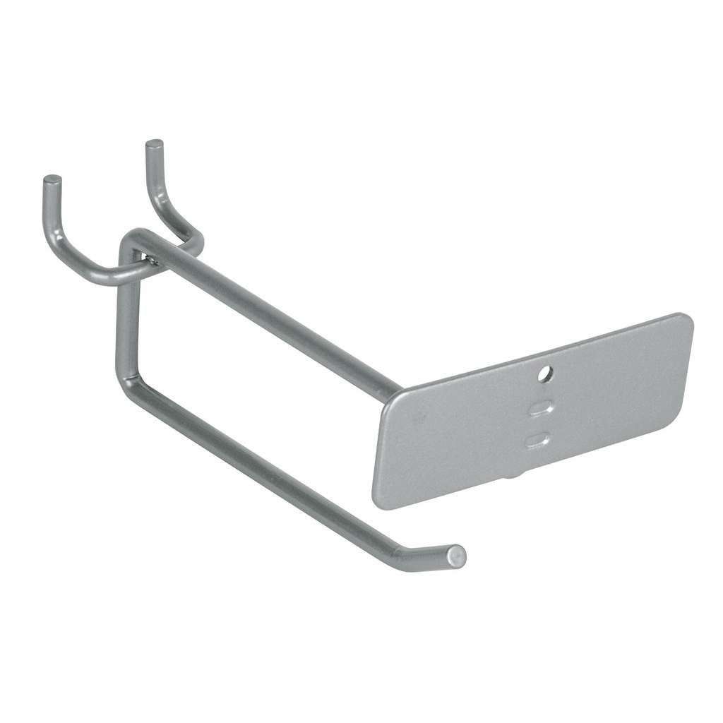 Ganchos rectos con porta-etiqueta, 4", Truper