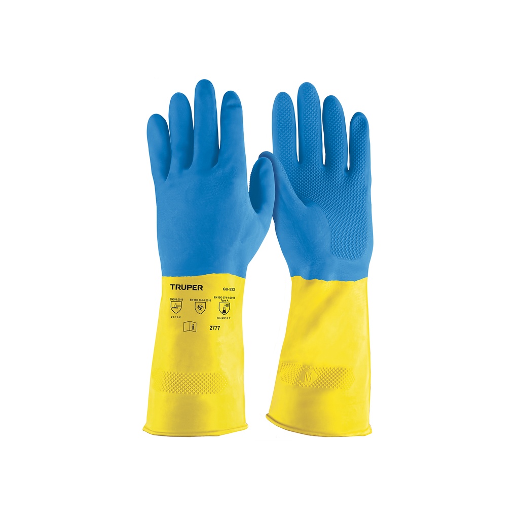 Guante de latex para limpieza M, Truper