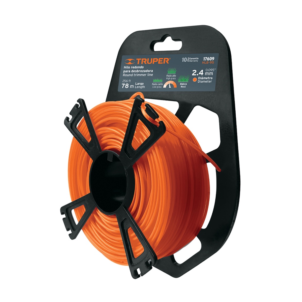 Hilos para desmalezadora, en blister , diametro 2.4 mm, Truper