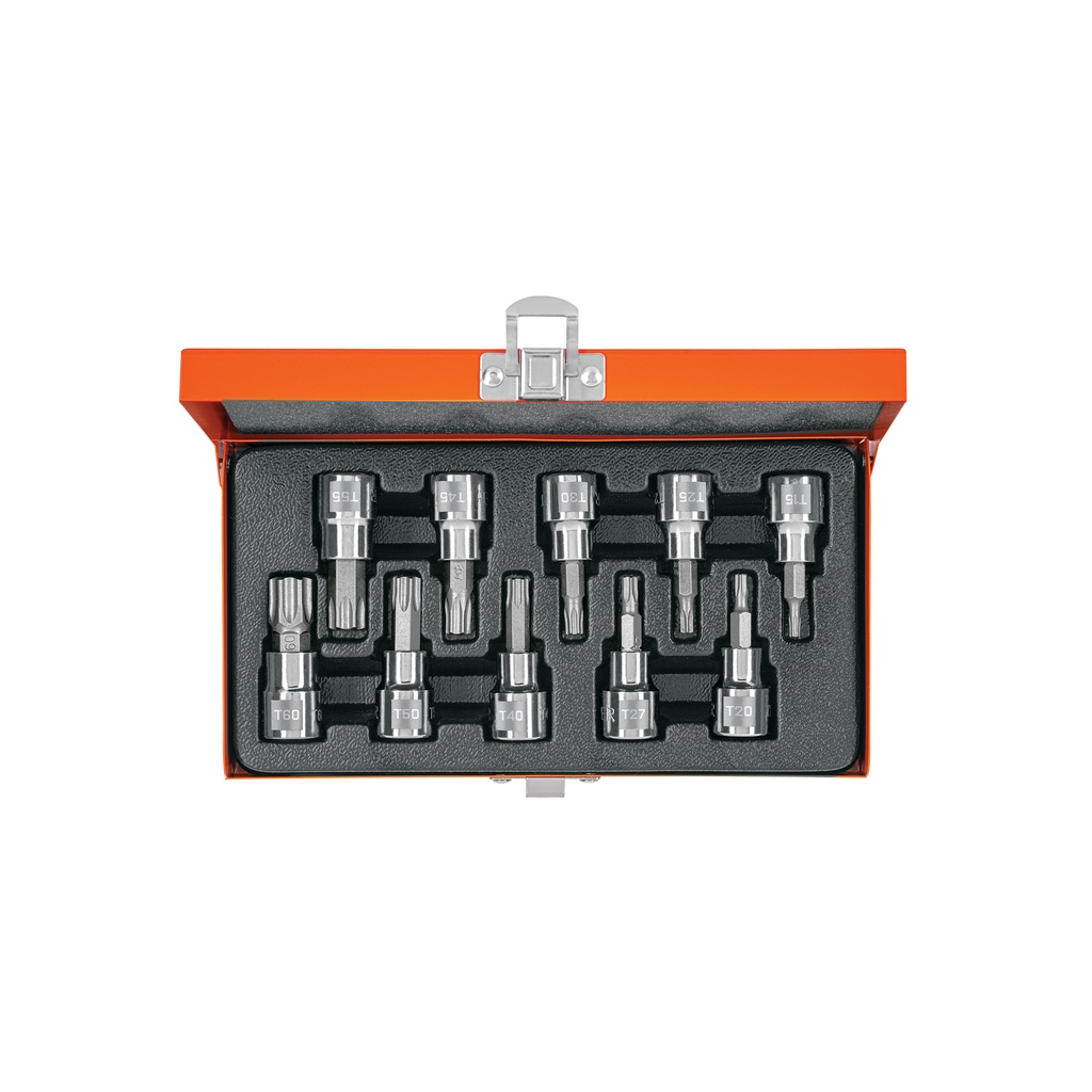 Juego de 10 dados punta torx E 3/8", Truper