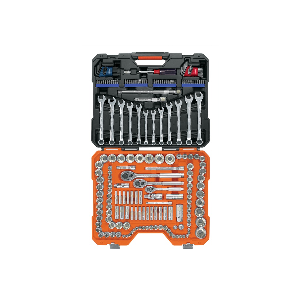 Juego de 199 piezas mixto, 1/4", 3/8" y 1/2", Truper