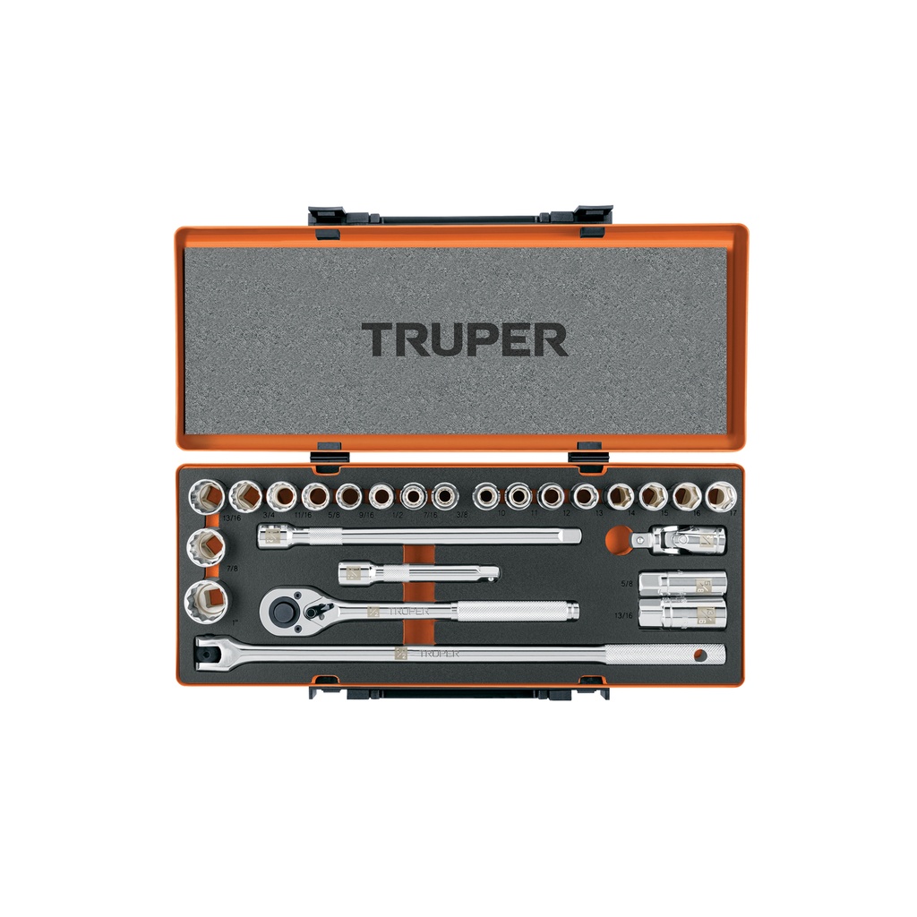 Juego de 26 piezas mixto,  1/2", Truper