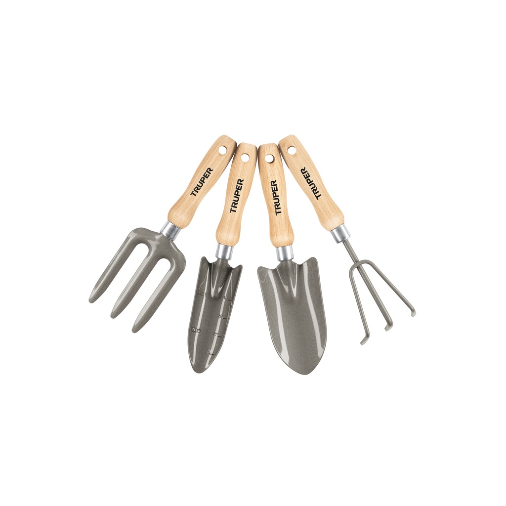 Juego de 4 herramientas para jardin 6", Truper