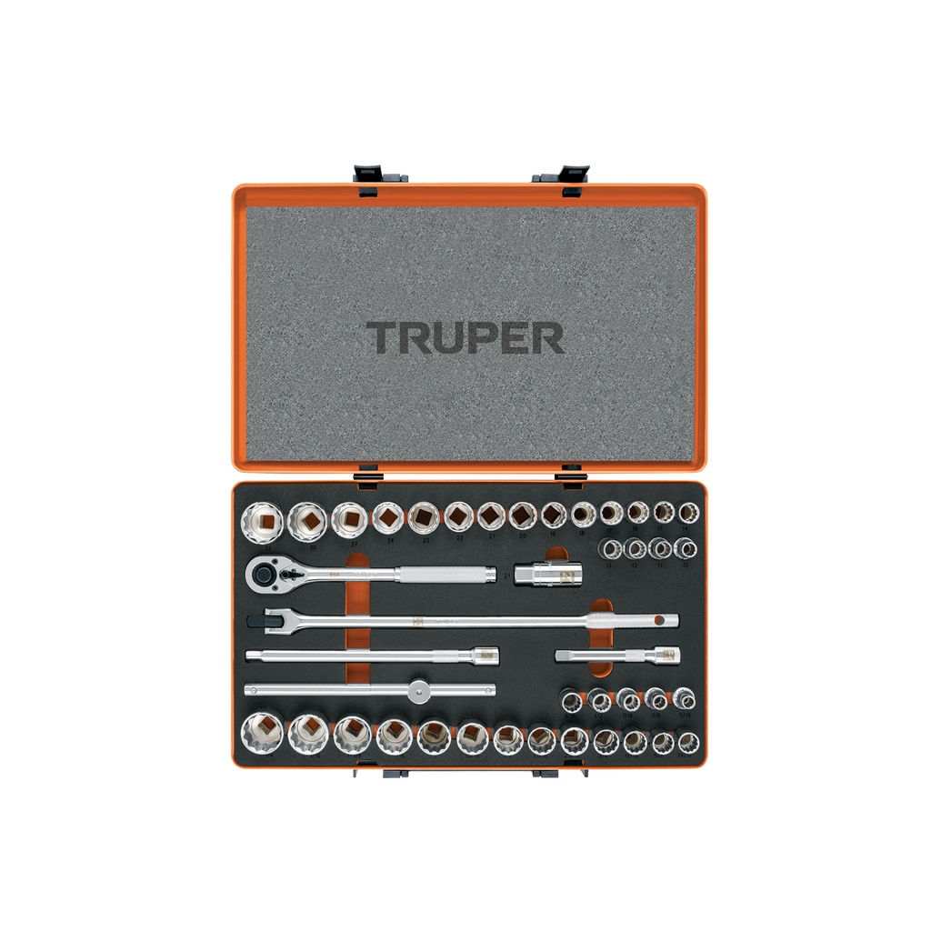 Juego de 42 piezas mixto,  1/2", Truper
