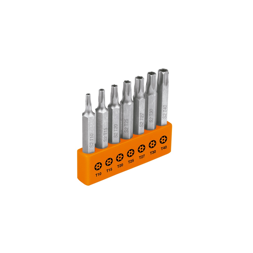 Juego de 7 puntas torx largo 2", Truper