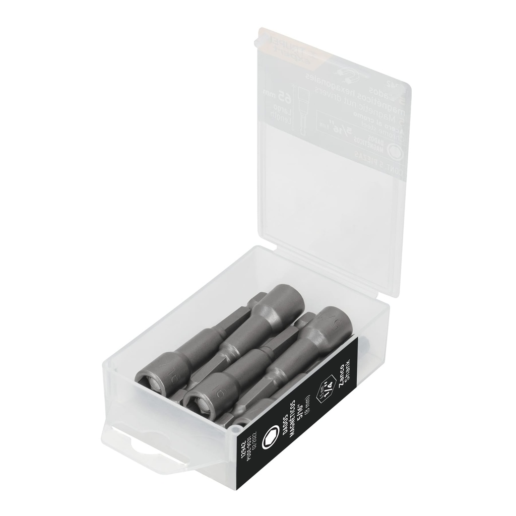 Juego de dados magnéticos, 5/16", 5 piezas, Truper