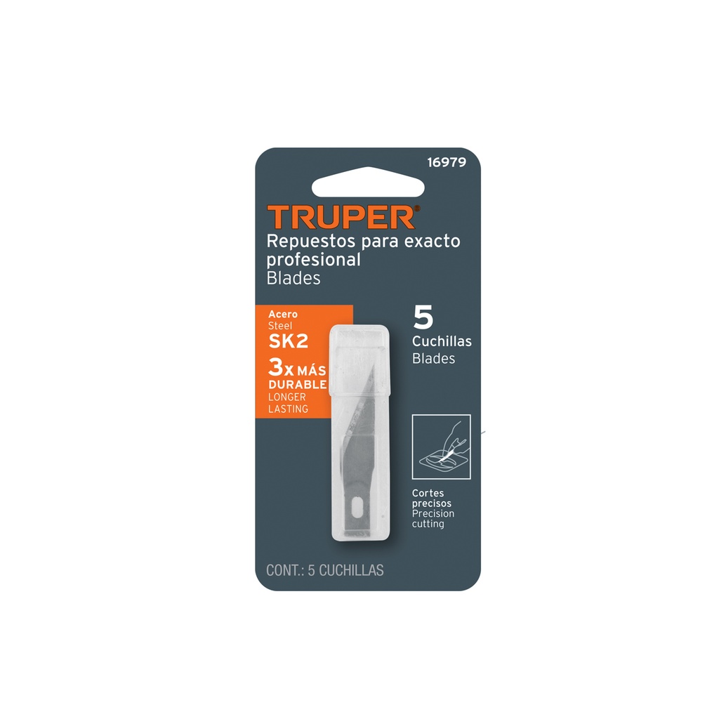 Kit 5 navajas para Exacto profesional, Truper