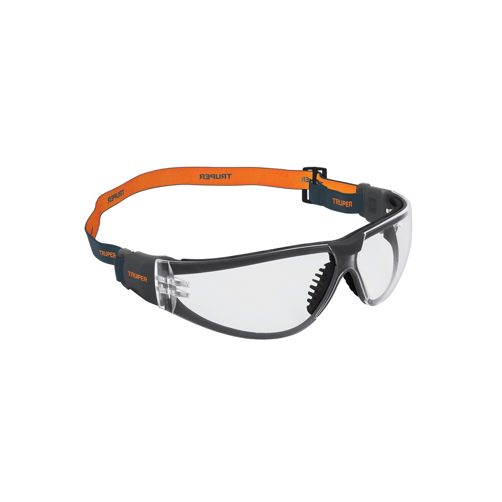 Lentes de seguridad, transparente con banda elástica, Truper