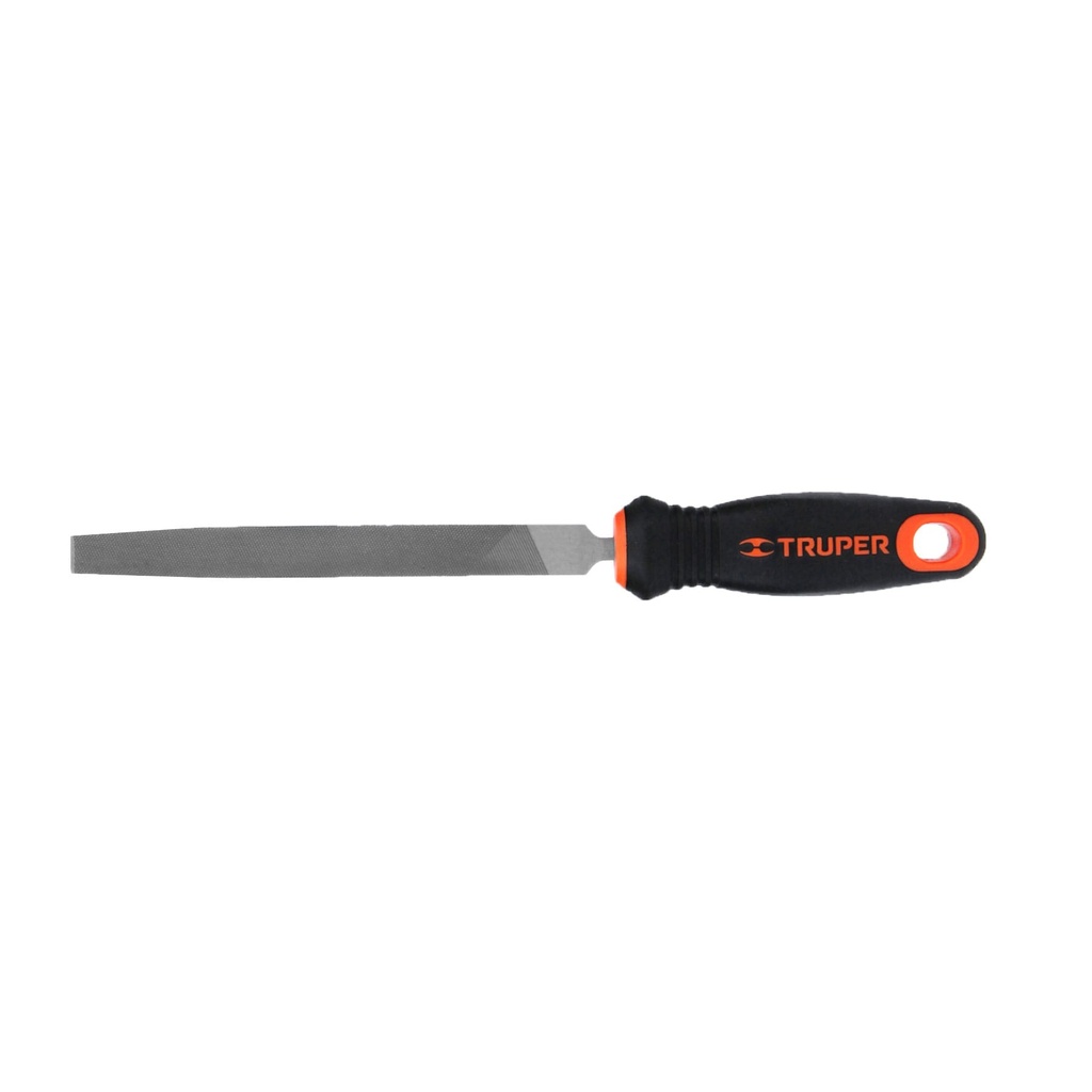 Lima con mango comfort grip, bastarda 6", Truper