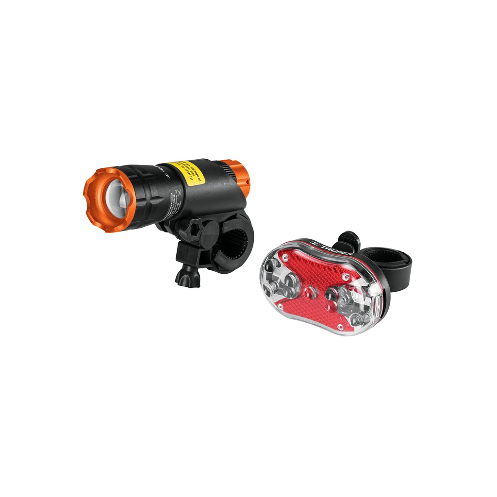 Linternas para bicicleta, delantera y trasera, kit 2 piezas, Truper