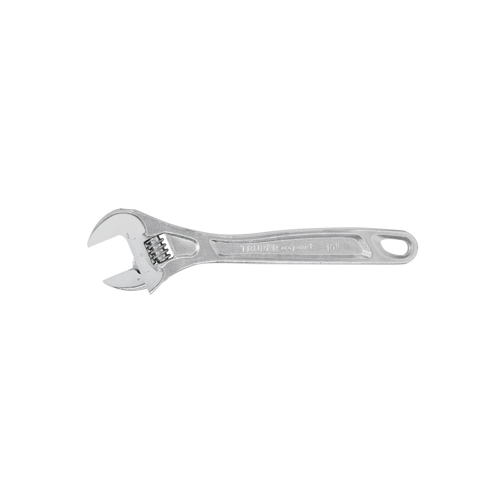 Llave francesa profesional cromada 10", Truper
