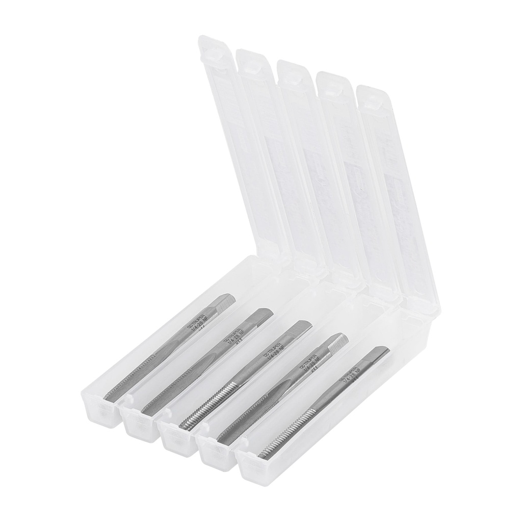 Macho semiconico, estuche 5 piezas, 1/4" x 28, Truper