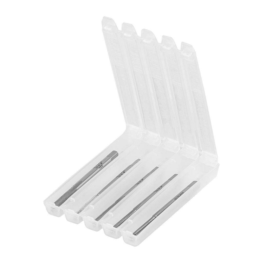Macho semiconico, estuche 5 piezas, 1/8" x 44, Truper