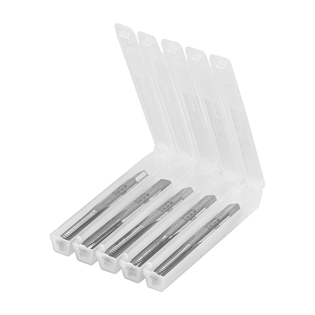 Macho semiconico, estuche 5 piezas, 5/16" x 24, Truper