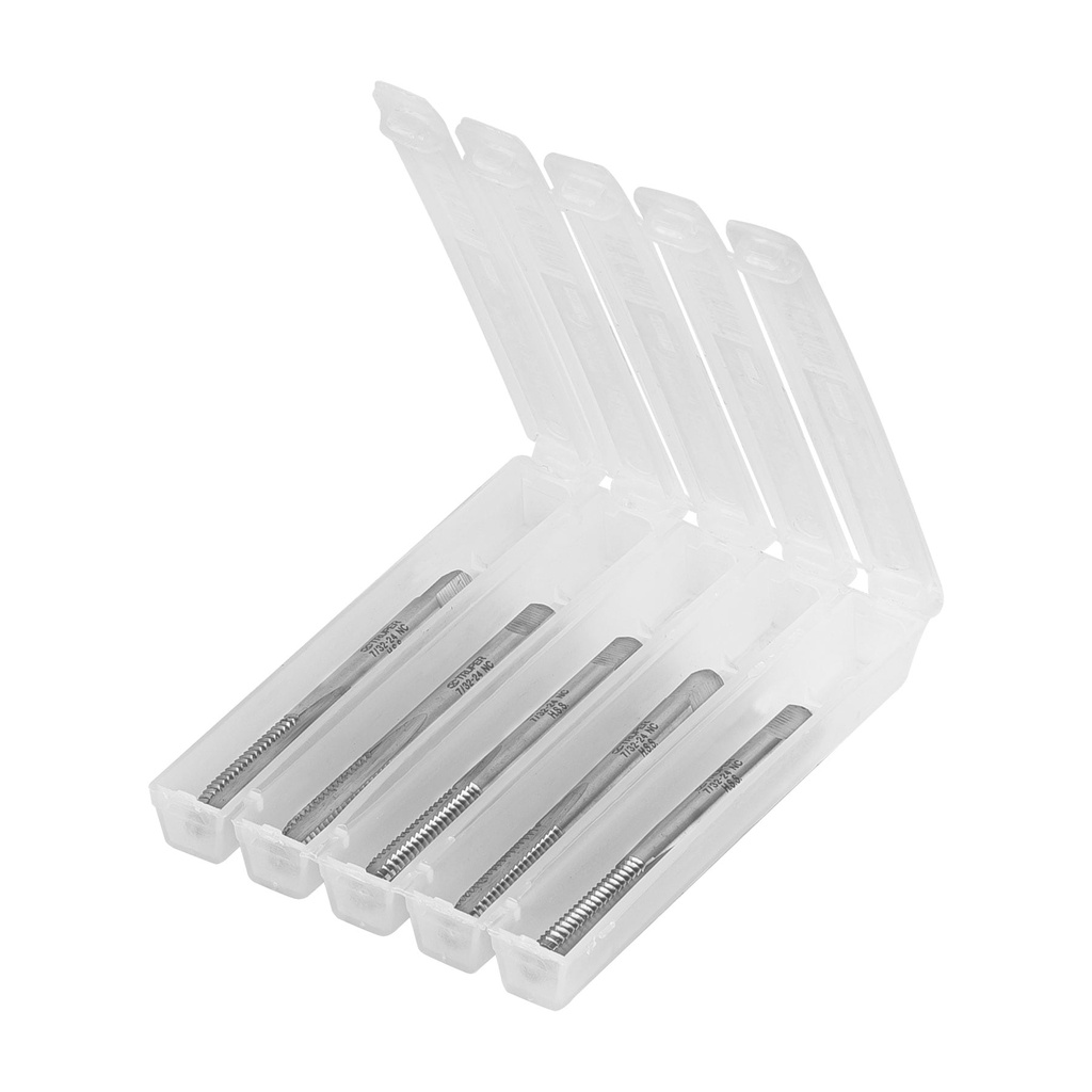 Macho semiconico, estuche 5 piezas, 7/32" x 24, Truper