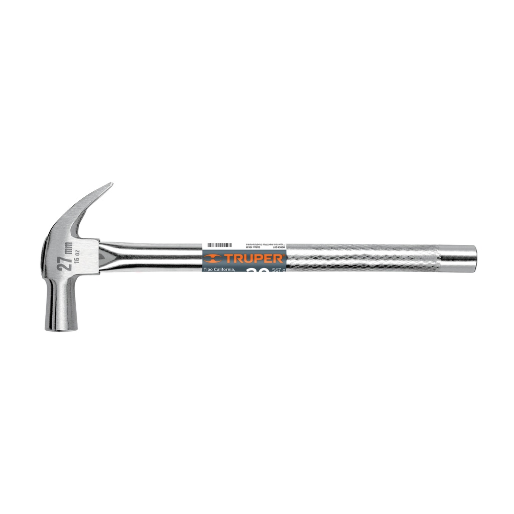 Martillo cabeza conica, pulido uña curva, cabeza conica 16 oz, Truper
