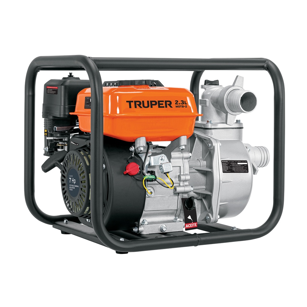 Motobomba a Gasolina 2" 212cc 500L/min, Truper