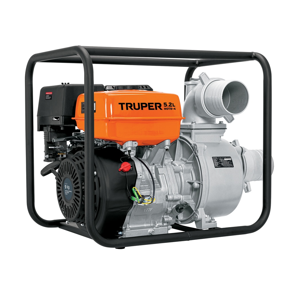 Motobomba a Gasolina 4" 270cc 1500L/min, Truper