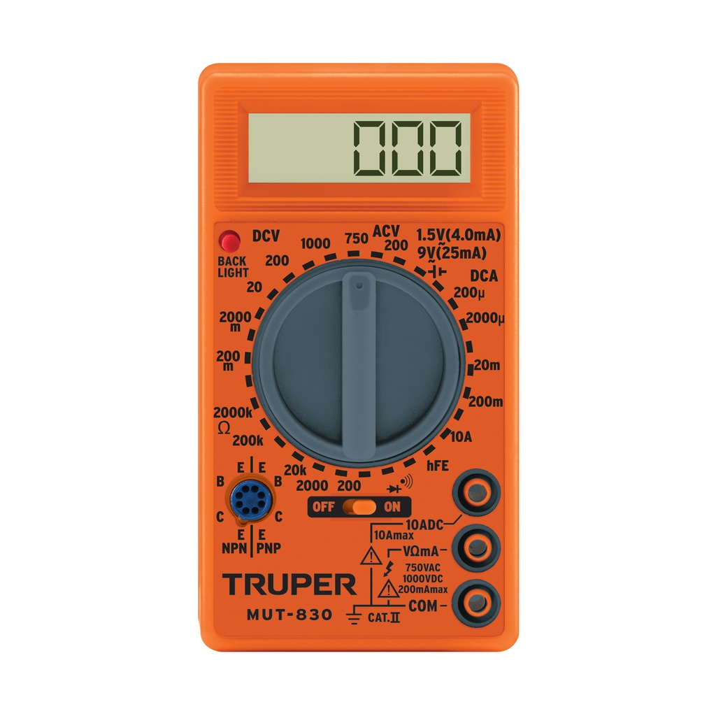 Multitester digital escolar, Truper