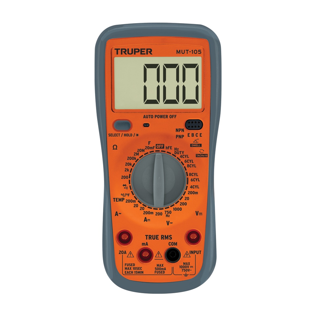 Multitester digital profesional para mantenimiento automotriz, Truper