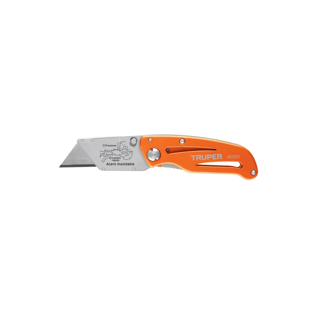 Navaja plegable, cuerpo metálico, 6", Truper