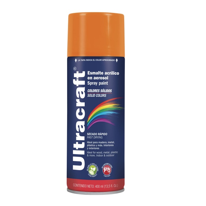 Pintura color caterpillar en spray (Ultracraft), Truper