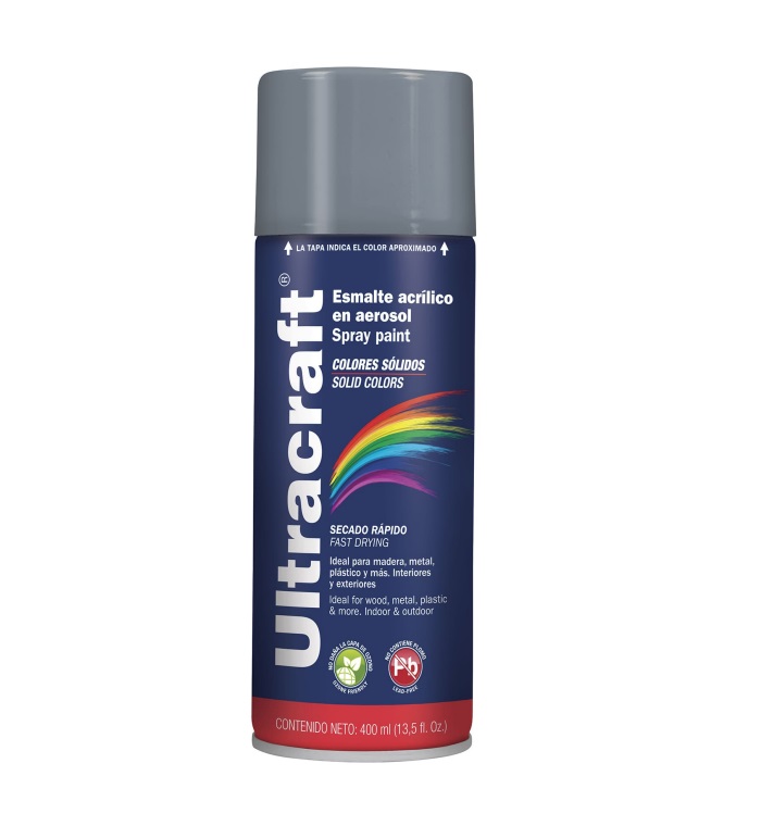 Pintura color gris en spray (Ultracraft), Truper