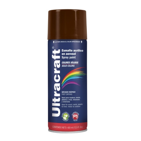 Pintura color marron en spray (Ultracraft), Truper