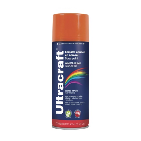 Pintura color naranja en spray (Ultracraft), Truper