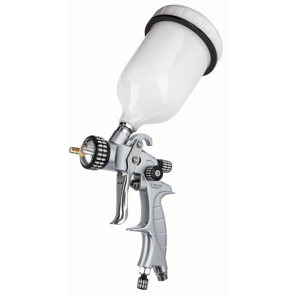 Pistola p/pintar gravedad LVMP, vaso plástico, 1.4 mm, Truper